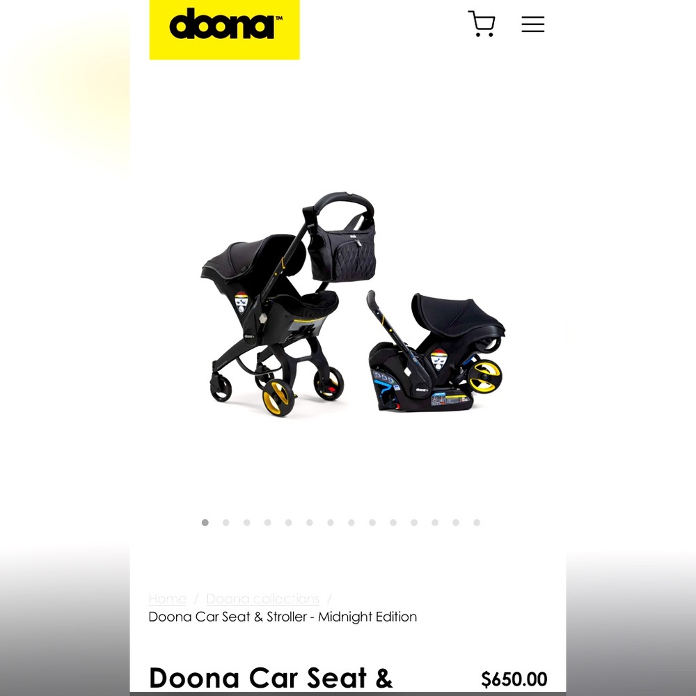 COPY - Doona Car Seat Stroller - Midnight Edition